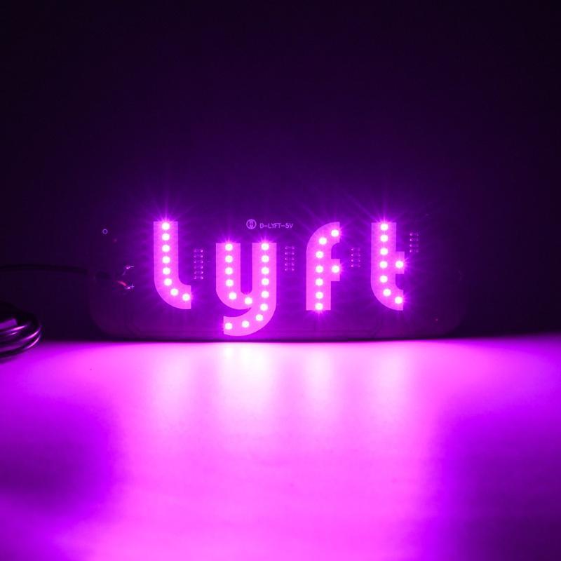 USB LED Car Windshield Light Sign with Suction Cups - Adjustable Brightness Taxi UBER Lyft Sign for Dashboard, Easy Installation Universal Car Accessories with USB Plug for Cars, Trucks, SUVs