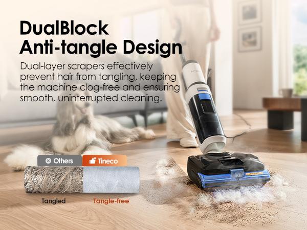 Tineco FLOOR ONE S6 Stretch Steam Corded Wet Dry Vacuum Steam Mop All-in-One, Tineco BoostSteam, 320℉ High-temp Steam Cleaning, 180° Lay-Flat, Anti-Tangle Design, FlashDry Self-cleaning