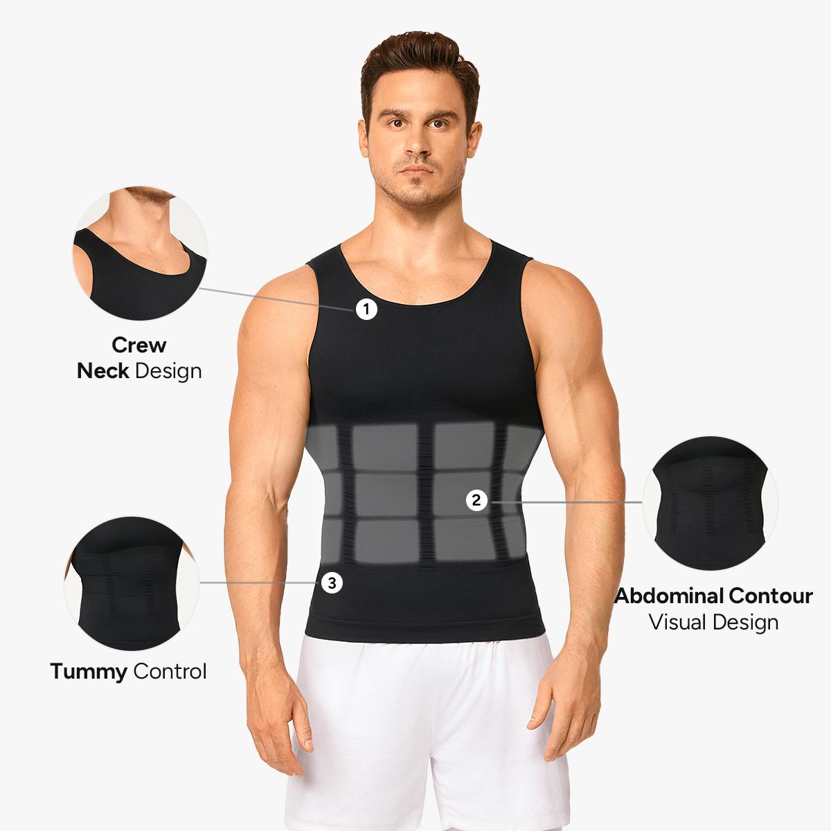 【Nebility】 Men's Shapewear Compression Tank Top Seamless Stretched Casual Bottoming Vest Wife Beater Shirt SpringStatements