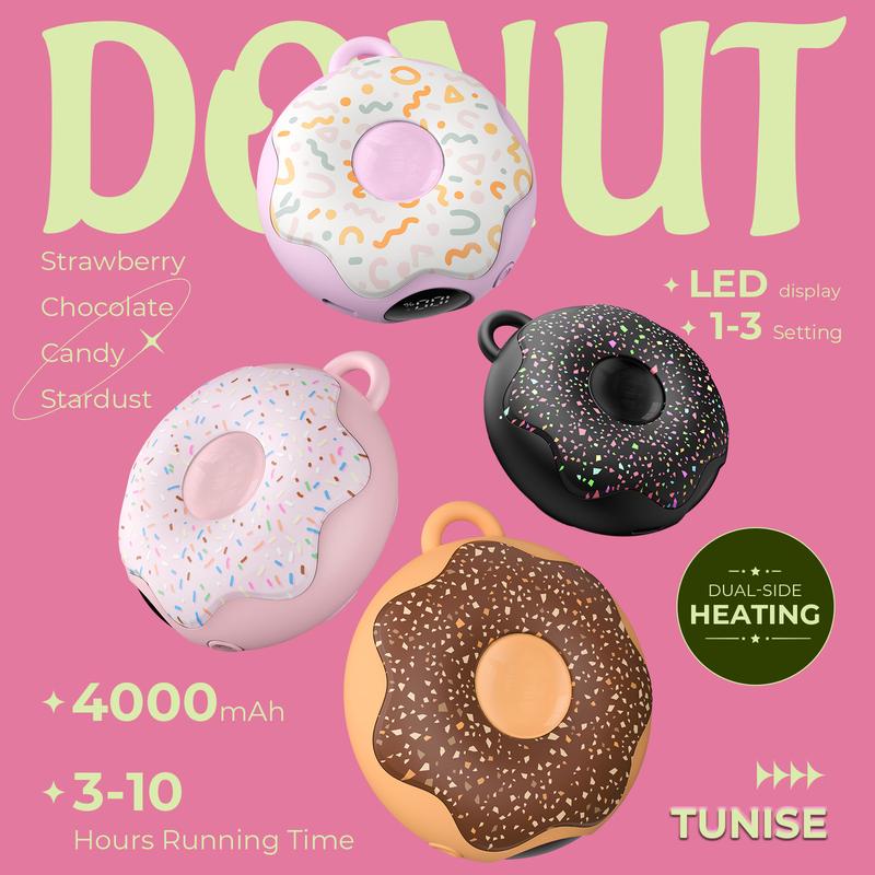 [Buy1 Get 1 Fan] FrSara Hand Warmers, Rechargeable Electric Hand Warmer, 4000mAh Last 10 Hours, Double-sided heating, 3-Level Heat, 2 seconds rapid heating, w/Strip, Display, Light, Ideal for Camping Hiking Skiing Raynauds, Christmas Gift