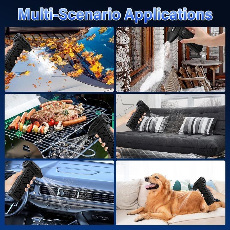 Mini Turbo Jet Fan – 130,000 RPM High-Speed Handheld Blower, 0.77 lbs Lightweight Design, 52 m/s Wind, USB-C Fast Charging, Multi-Scene Use