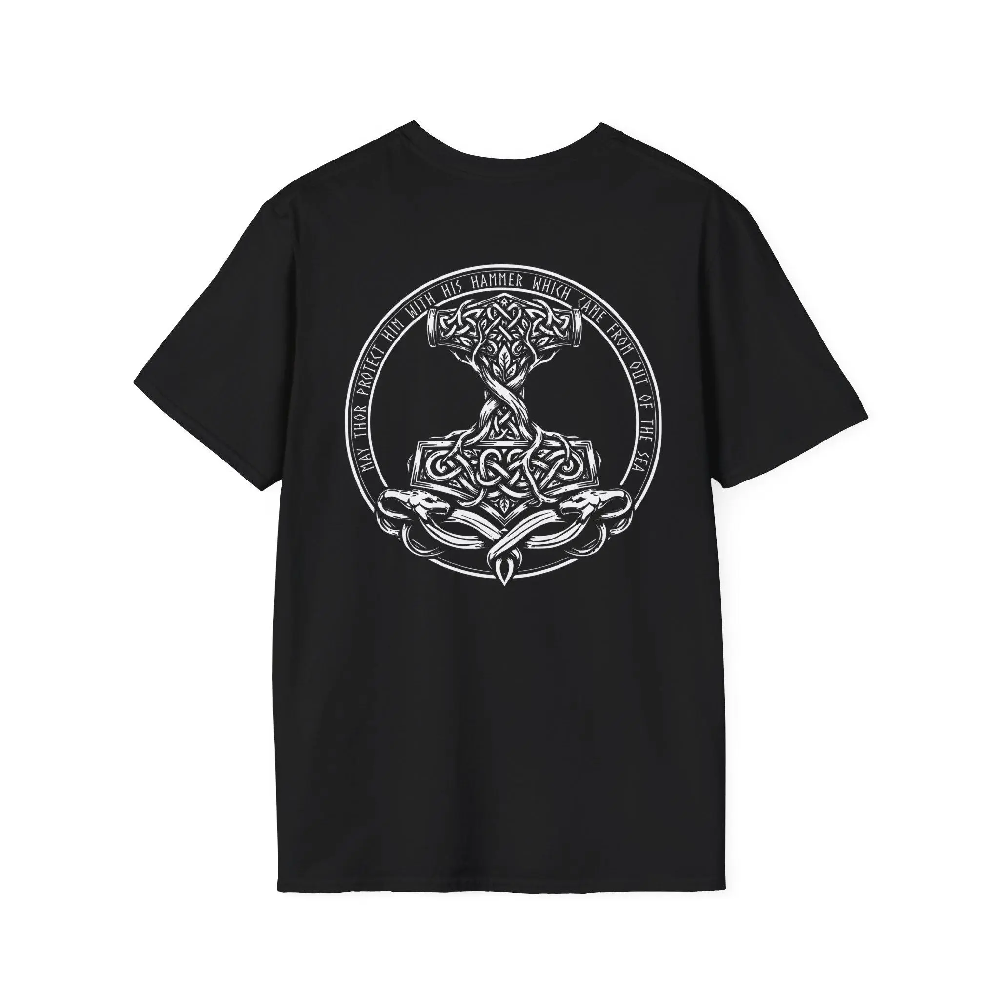 Mjolnir Hammer T-Shirt | Viking Pendant Menswear Tshirt Streetwear Crewneck Casual