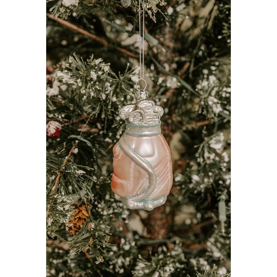 8 Oak Lane Golf Bag Glass Ornament