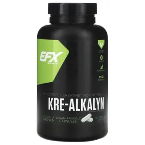 EFX Sports Kre-Alkalyn, 120 Vegetable Capsules (750 mg per Capsule)