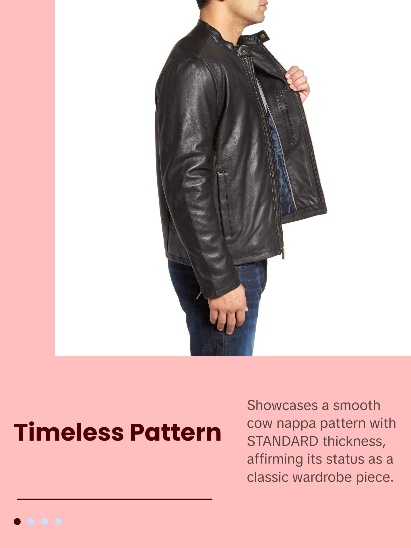 Drake Men's Classic Cowhide Leather Jacket