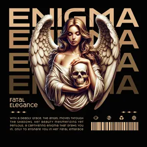 ENIGMA DTF Transfer for T-Shirts or Hoodies - Versatile Application Easy to Use for Customizing Clothing with Unique Look