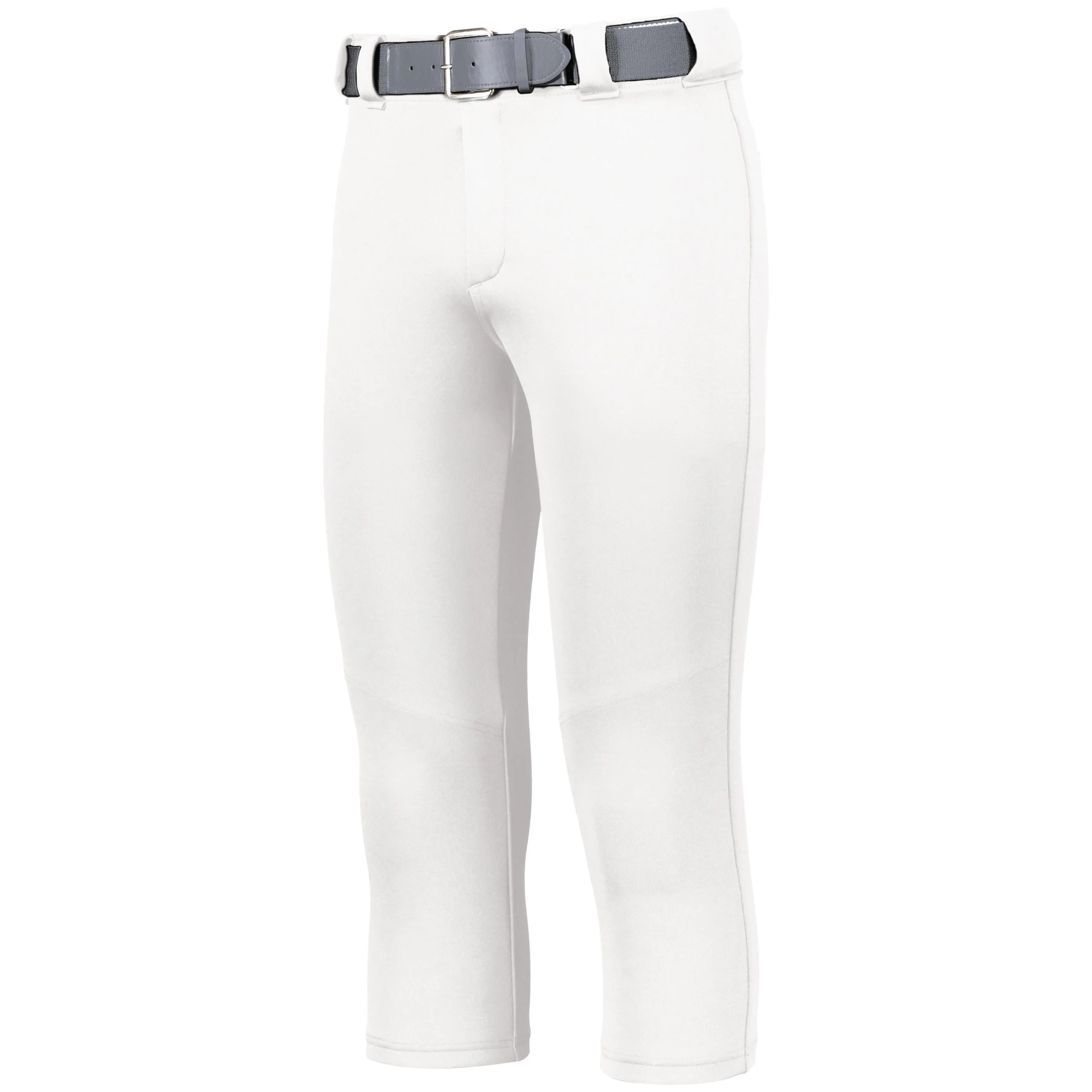 Women's Fitted Baseball & Softball Pants, Mid-Rise 4-Way Stretch Polyester with Reinforced Knees, Graded Inseam, and Wicking Stain-Release, Elastic Waistband, 100% Polyester Double Knit