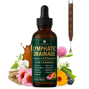 21-in-1 Lymphatic Drainage Drops – Herbal Detox Blend with Echinacea, Dandelion, Nettle & Burdock supports the immune system and metabolism