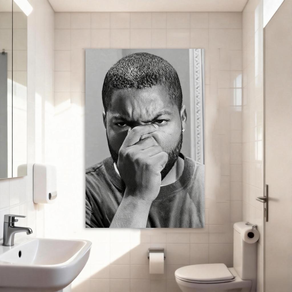 Funny Bathroom Movie Poster Canvas Poster Prints Modern Wall Decor for Bedroom Office Living Room Easy Install
