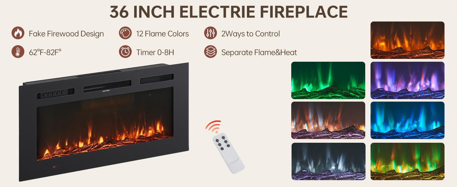 【2 Packages Shipping】Oneinmil Fireplace TV Stand with Barn Door for TVs up to 80", Farmhouse 70" Fireplace Entertainment Center with Storage Cabinets, White TV Stand and Black