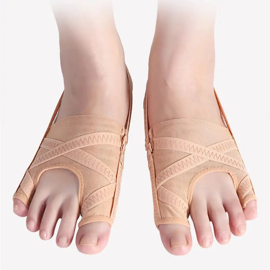 YA YATECH 1 Pc Daily Gentle Single Item Bunion Corrector Sock - Adjustable Big Toe & Tail Toe Separator Splint Brace, Wear-With-Shoes Sleeve Spacer for Left & Right Ft (Sports Socks Accessory)