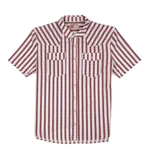 Lazy J Ranch Men's Airflow Pearl Snap Short Sleeve Shirt - White Mesa