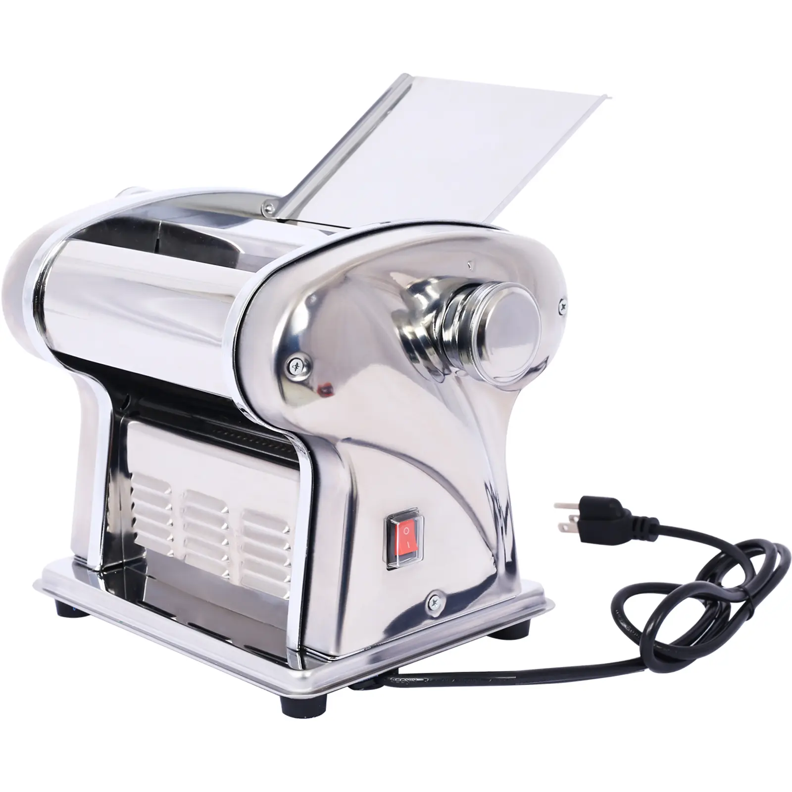 Stainless Steel Electric Pasta Maker for Home - 110V US Plug, 135W Dough Roller Cutter, Adjustable Dough Thickness, 2.5mm Round Noodle Blade, Low Noise Level, Christmas Gift Option