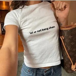 Lol Ur Not Bangchan Baby Tee, Skz Fan Outfit With Edgy Rockstar Flair