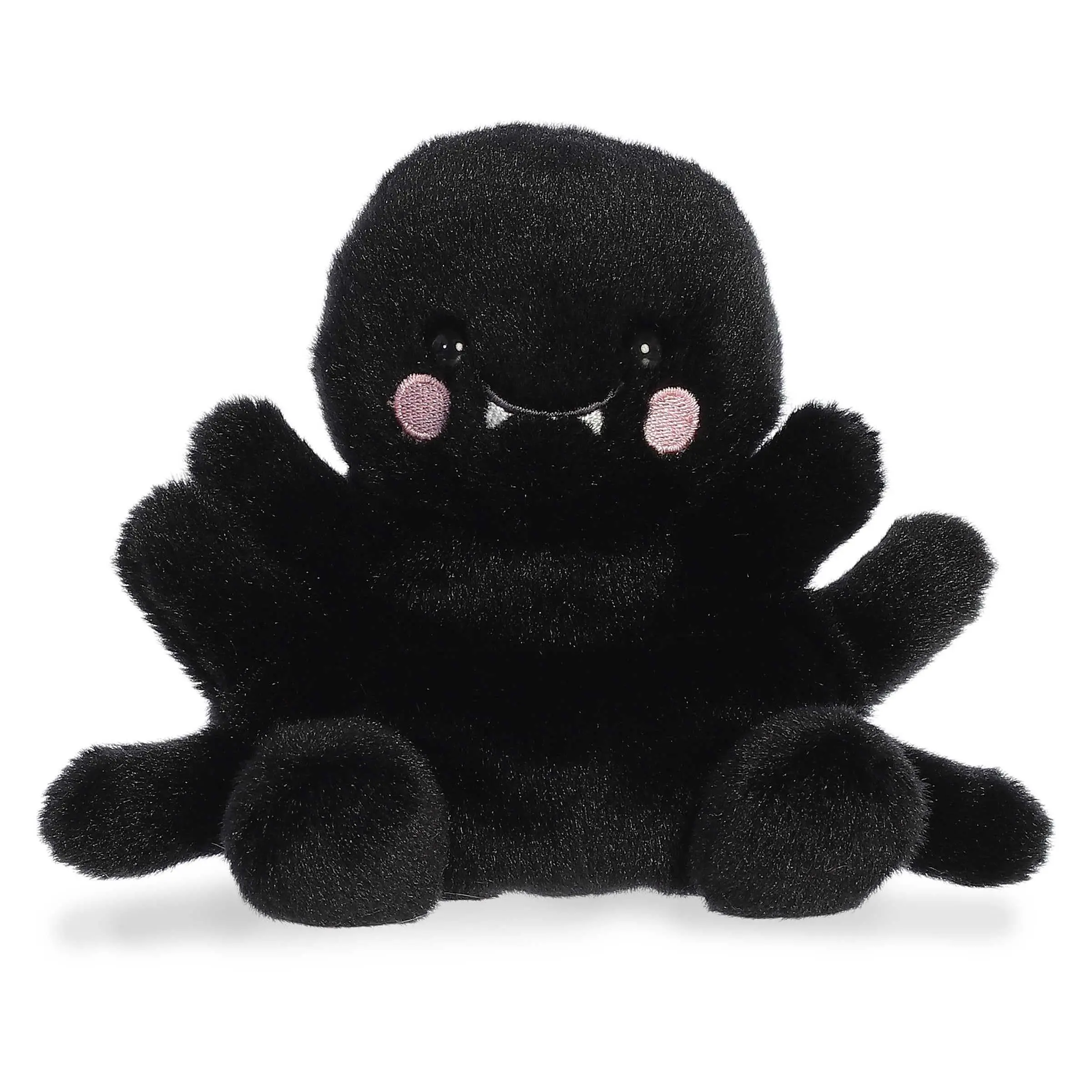 Aurora Adorable Palm Pals Penny Mae Spider Stuffed Animal - Fun Collectible Plush for Kids and Adult Collectors - Perfect for Decorating Rooms and Birthday Gifts - Black 6 Inches