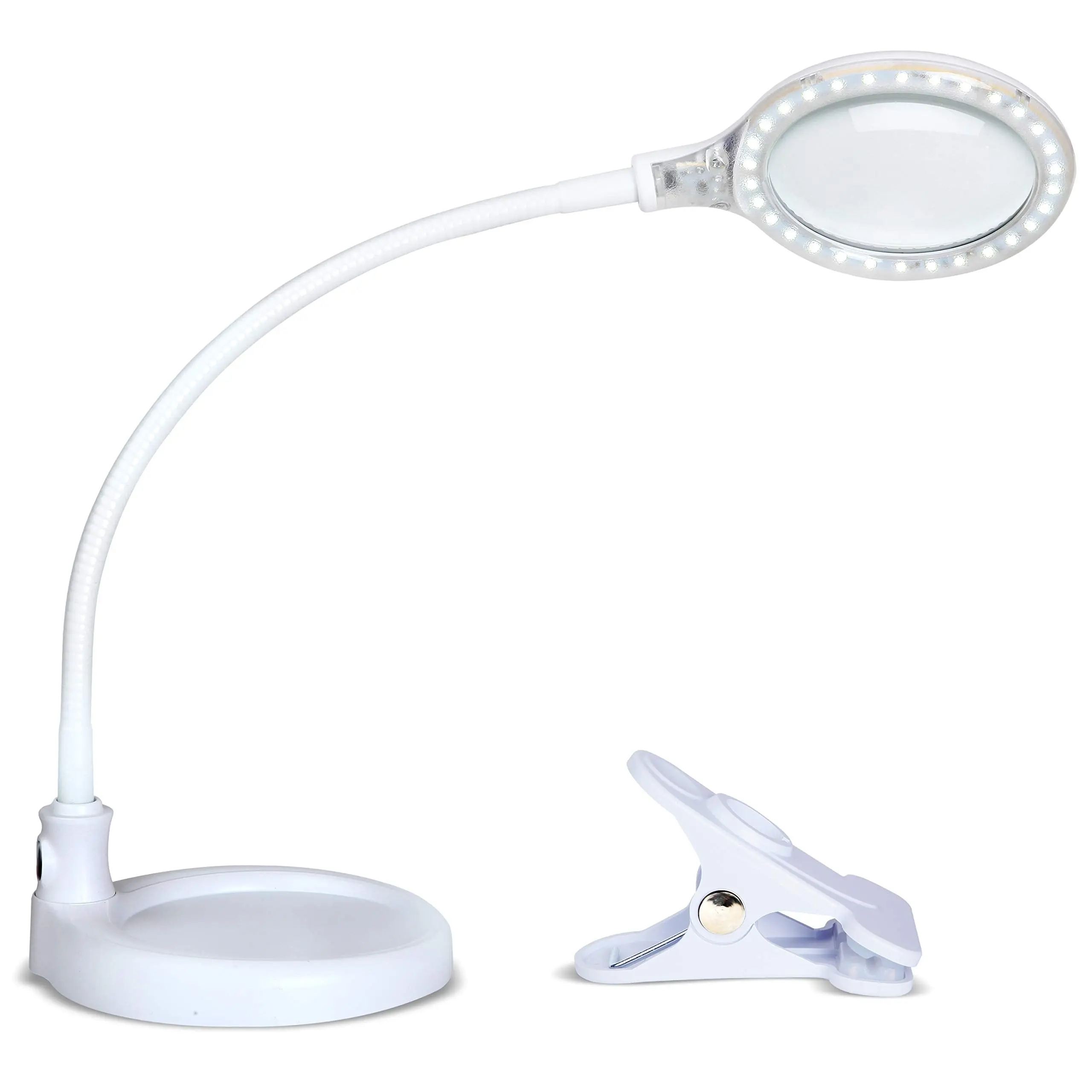 Brightech LightView Pro Flex 2-in-1 Magnifying Desk Lamp, with Adjustable Lighting