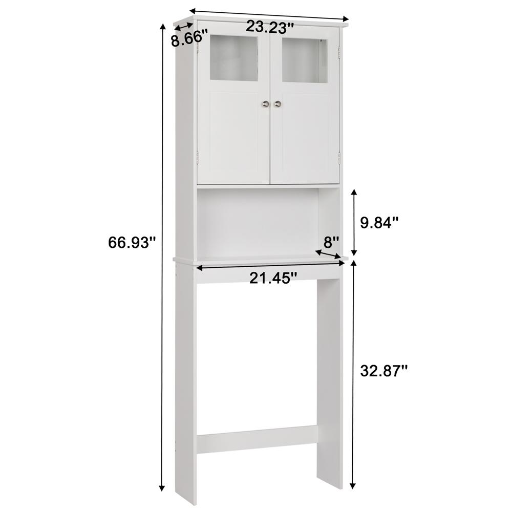 Karl Home FCH Double-Door Fork Toilet Cabinet (White)
