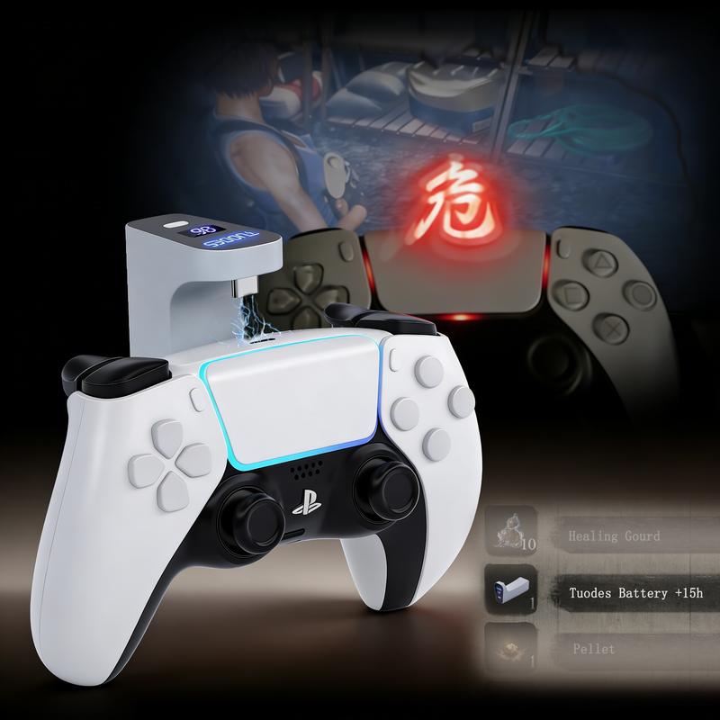 February New Deals PS5 Controller External Battery Pack – 15+ Hours Non-Stop Play, 2000mAh High-Capacity, Type-C Fast Charging