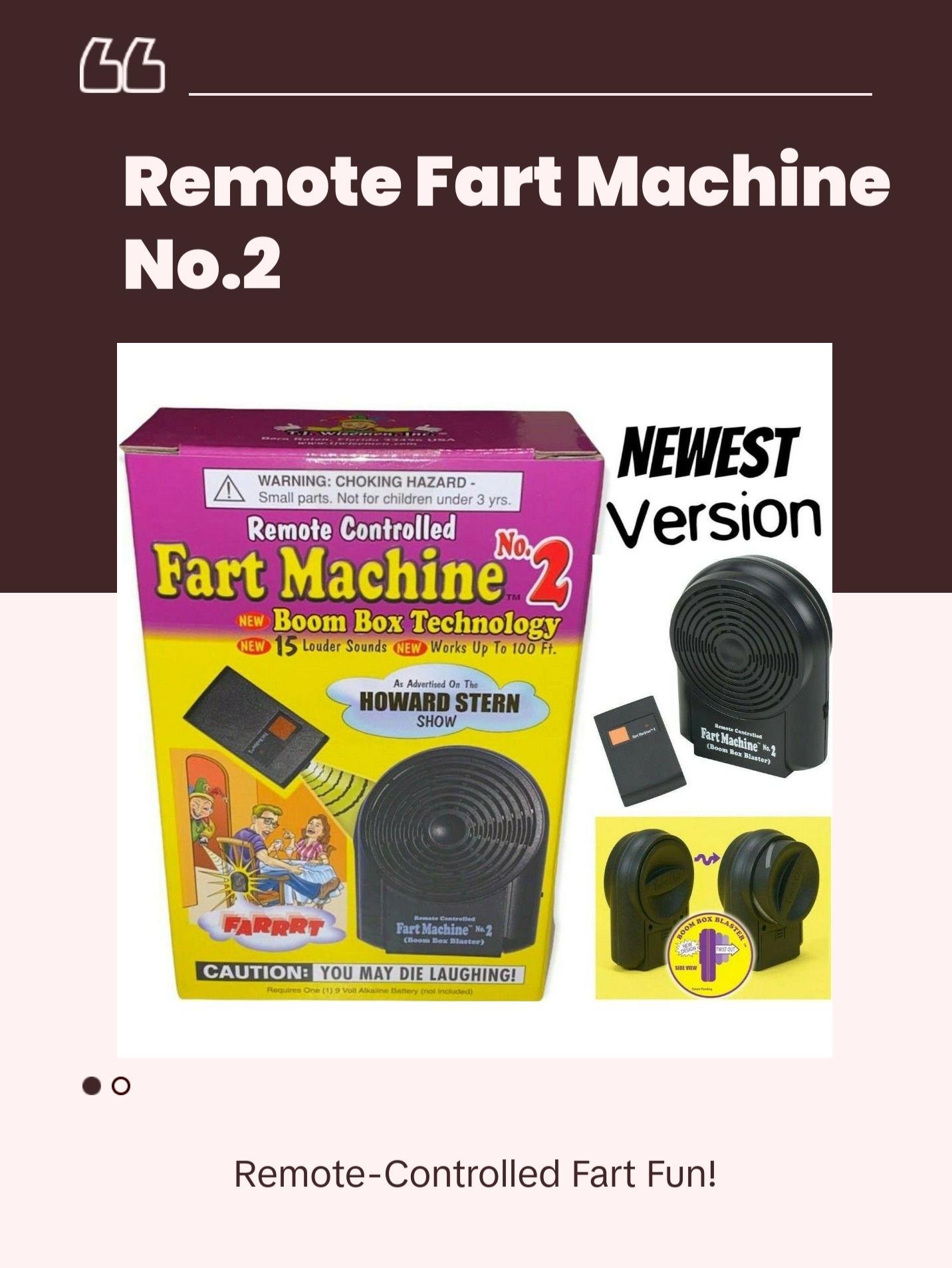 Fart Machine No. 2 💨 - Wireless Remote Control Prank Toy - Hilarious Gag Gift 🤣