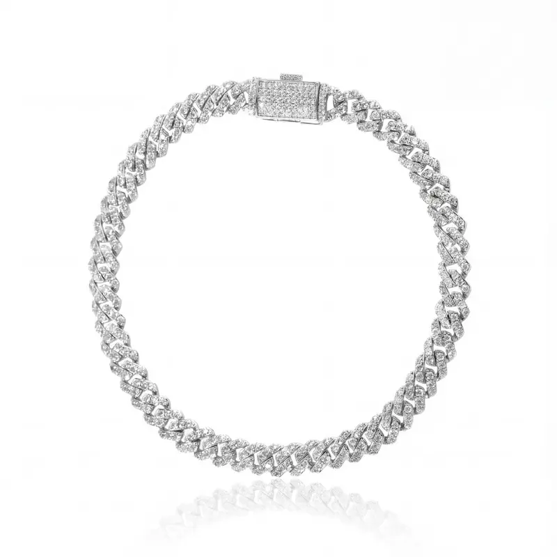 Nova Rose Mini Pave Cuban Link Bracelet (Unisex) | Iced Out Everyday bracelet