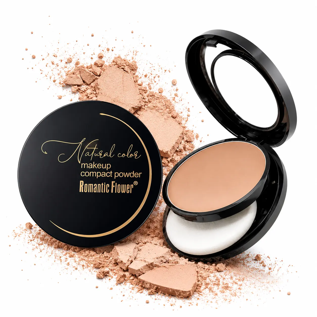 Waterproof Sweatproof Setting Powder Palette - Matte Buildable Coverage, Flawless Long-Lasting, Brightening, Bronzing Contour Bronzers, Multi-Compact Palette Bronzers, Suitable for All Skin Tones, Women's Makeup Cosmetic