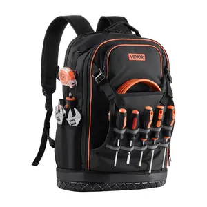 VEVOR Tool Backpack 65 Pockets Tear-resistant Jobsite Backpack for Electrician
