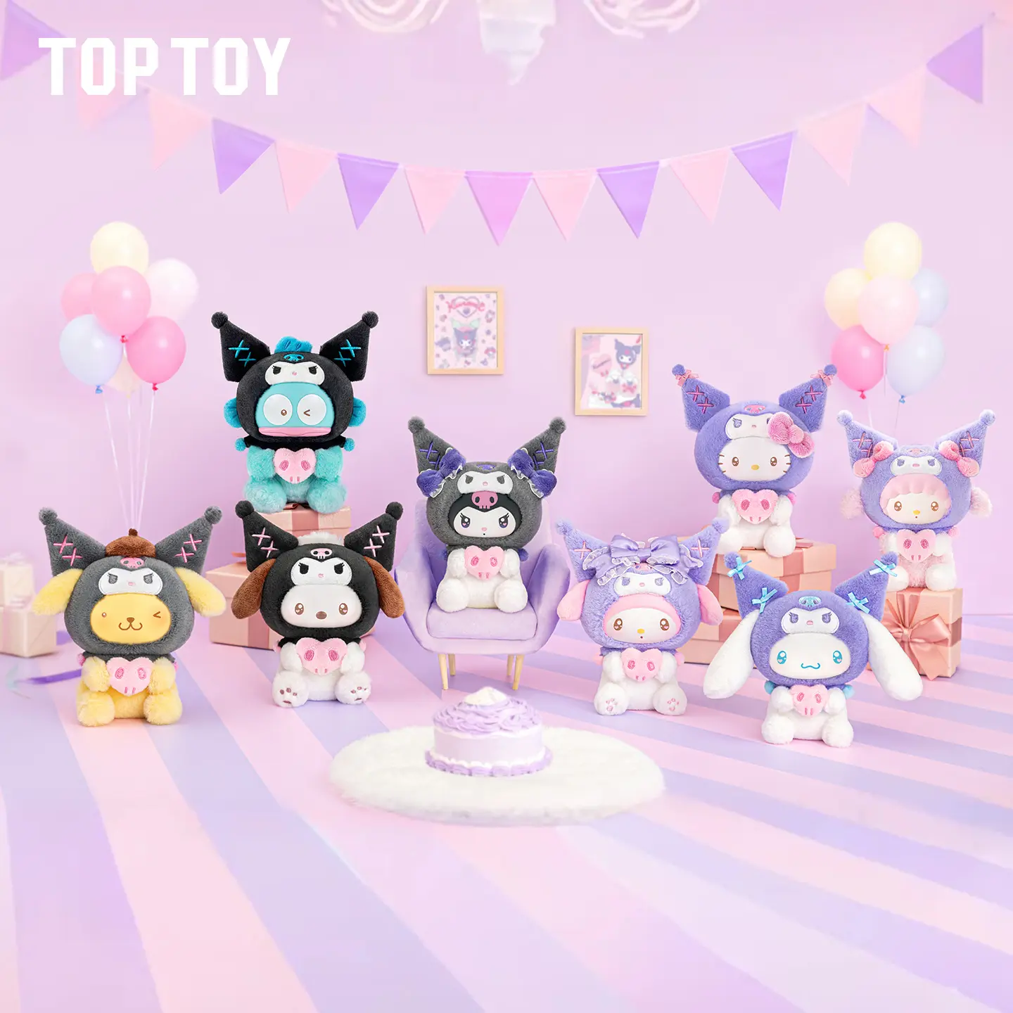 TOPTOY Party Series Plush Keychain – Inspired Pendant | Adorable Collectible Gift for Fans, Holiday & Birthday Gfit summerwins summerfinds tiktokshopbacktoschool