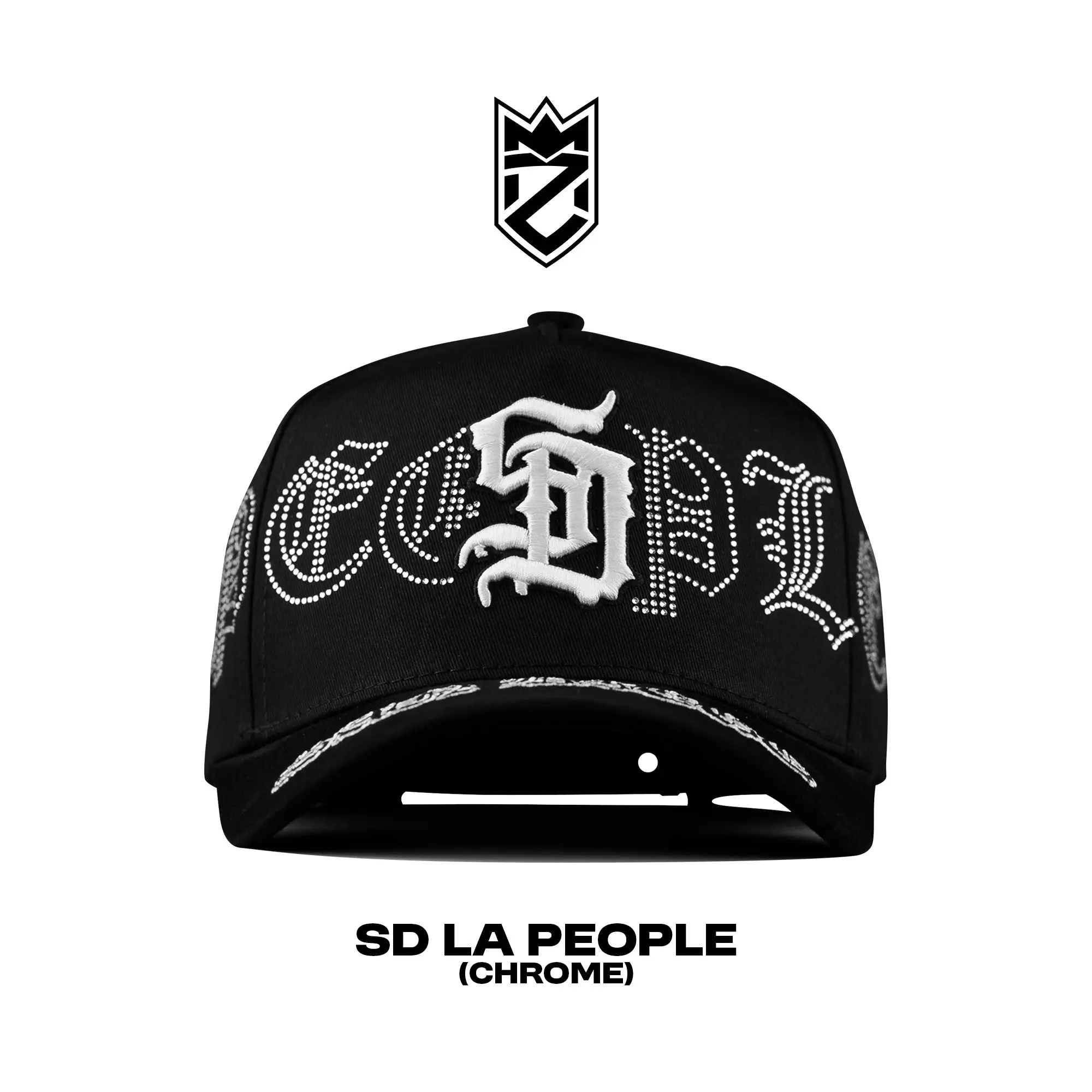 帽子 Chrome Hiphop street fashion cap SD La People Chrome MZ HATSS Premium Streetwear Cap with Chrome