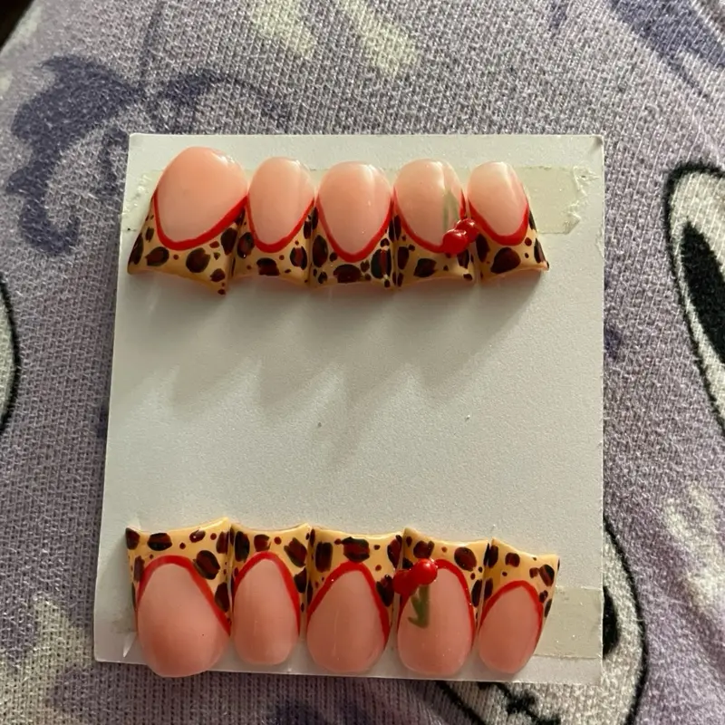 Cheetah Print Nail Design - As shown in the provided image