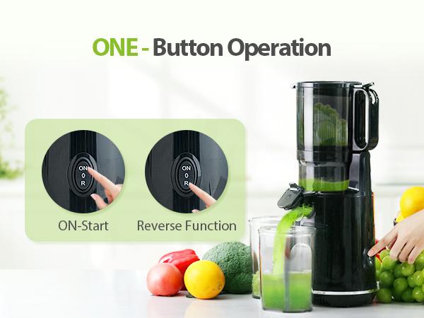 Aeitto Max5 Juicer, Cold Press Juicer with 5.8" Large Feed Chute,1.7L Large Capacity, 250W Whole Masticating Juicers for Vegetable and Fruit, High Juice Yield, Easy to Clean with Brush, Ice Fruit, BPA-Free, Smart recipes App