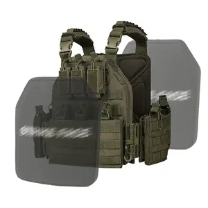 Tactical outdoor weighted vest and NU 3a bu11-pr00fpalte 1000D Oxford cloth MOLLE system for enhancedstrength training and weight distribution support -sportswear