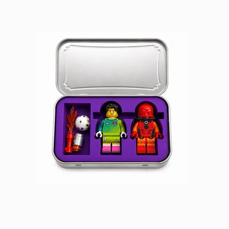 Portable Minifigure Carry Case Insert - Unisex Stress Relief Fidgets, Sensory Stress Reliever, Portable Tactile Accessory Holder for 2 Figures