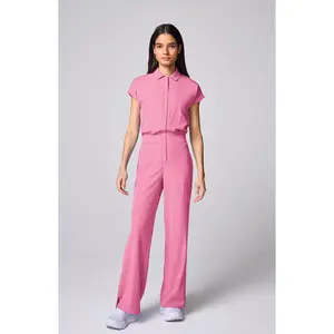 Med Couture Amp Dolman Wide Leg Scrub Jumpsuit