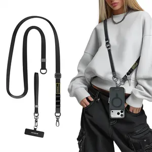 MAGEASY 2-in-1 Phone Lanyard Crossbody & Wrist Strap – Adjustable Detachable Phone Strap with Tether Tab & Clips, Hands-Free Anti-Drop Phone Leash for iPhone & Android