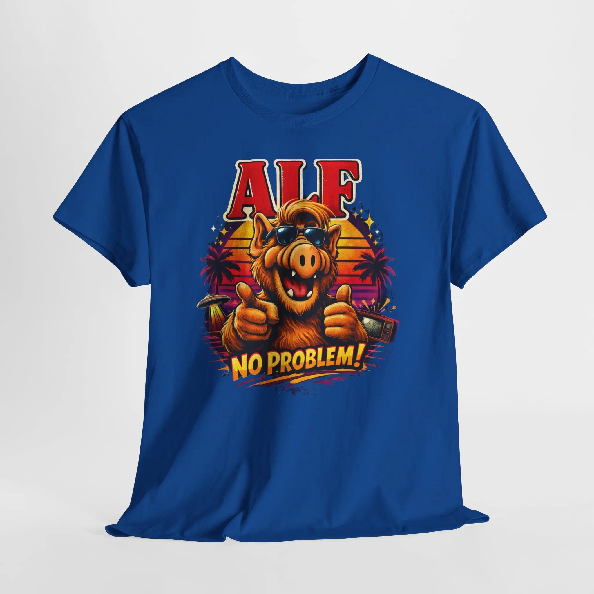 ALF “No Problem!” Graphic Tee — Retro 80s TV Character T-Shirt