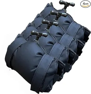 4 Pack Outdoor Faucet Covers for Winter Freeze Protection,5.5 x 7.9 Inch Reusable Waterproof Hose Bib Cover,Thickened Anti-Freeze Faucet Socks for Outdoor Garden,Black