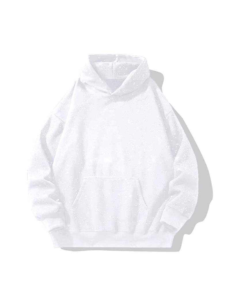 TELLFUN  Y2K Sequined Pullover Hoodie - Fashionable Casual Long-Sleeved Menswear Top with Pockets, Loose-Fitting Y2K Galaxy Sweatshirt for Autumn & Winter