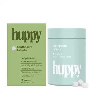Huppy Peppermint Toothpaste Tablets