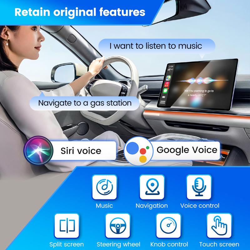 2026 android carplay ai box fit for factory carplay cars support YouTube netflix tv adapter screen