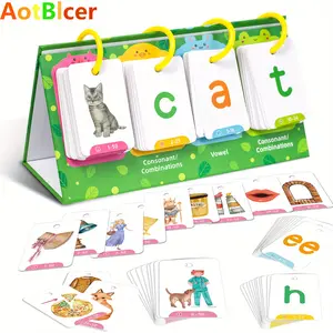 129pcs Word Generator Game Desktop Spelling Flash Cards for Vision Preschool Classroom Word Games, Early Reading Education Tools for Children, Special Education, Speech Therapy (Details Such As Shape And Color Are Random)