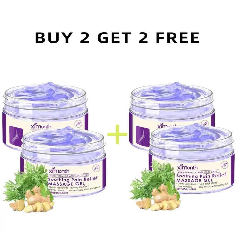 [Buy 2 Get 2 Free] Therapeutic Purple Turmeric Joint Care Rapid Relief Gel, Natural Artemisia Argyi Leaf Formula with Glycerin, Propylene Glycol, Carbomer - Moisturizing, Long-Lasting for Adults’ Knee & Lumbar Care, Knees/Neck, Hip & Joint Pain