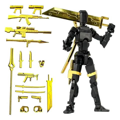 T13 Assembed 3D Printed 5.54'' Dummy13 Action Figure Multi-Jointed Tian13 Articulated T13 Desktop Decoration 12 in 1 d13 Accessories Best Birthday Festival Gift