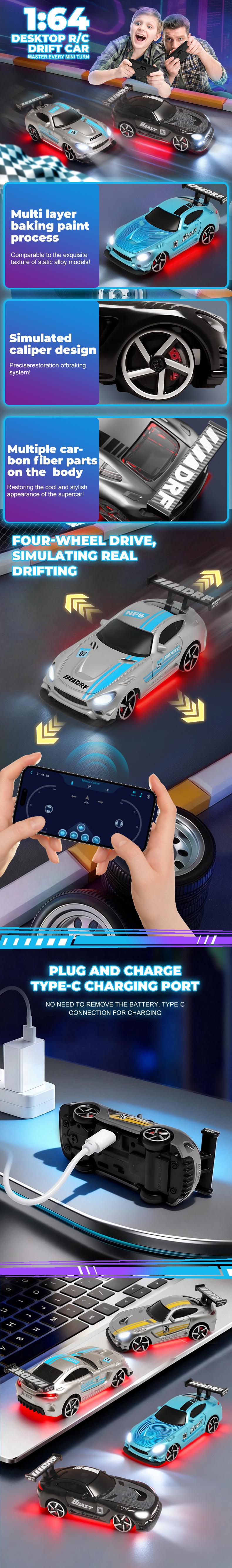2026 WinTek 1:64 Mini Drift RC Car – Adult Desktop Racing Toy, App-Controlled RC with LED Lights & Adjustable Speed, Cool Gift for Boyfriend & Men 2026 WinTek 1:64 Mini Drift RC Car – Adult Desktop Racing Toy, App-Controlled RC with LED Lights & Adjustable Speed, Cool Gift for Boyfriend & Men