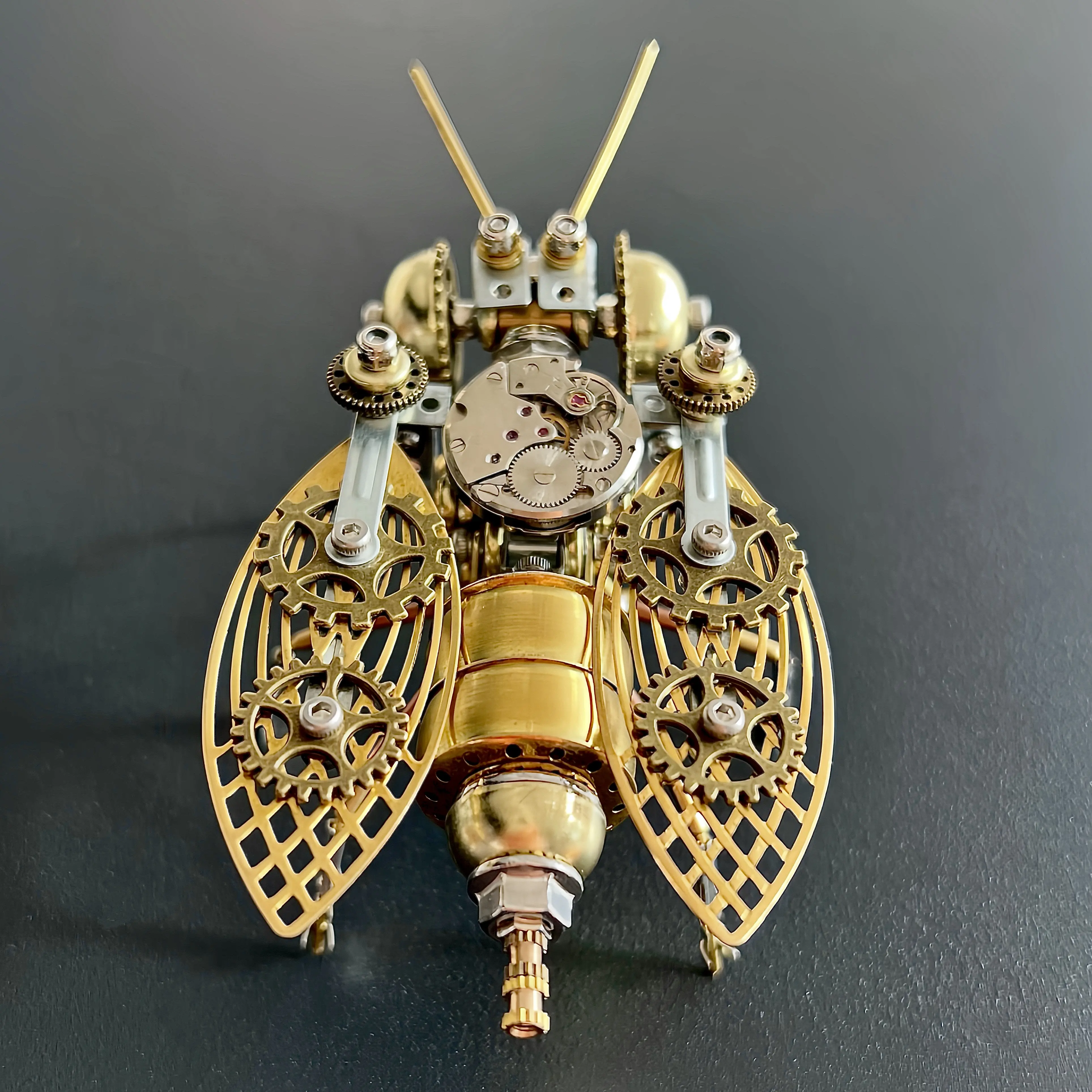 Steampunk Bumblebee 3D Mechanical Puzzle DIY Kit, 300+ Brass Parts Metal Craft Toy, Manual Brain Teaser Hobbies Kit for Adults, Great Birthday & Father’s Day Collectible Gift