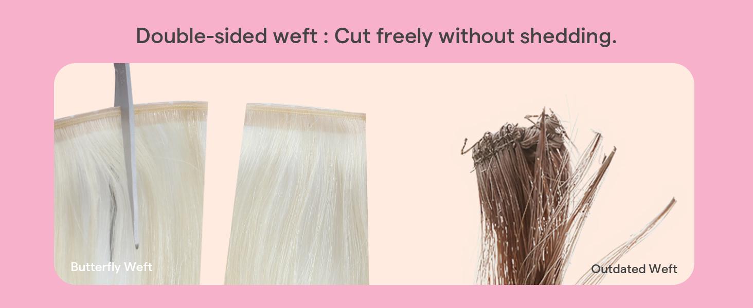 [24inch only $99] Youngsee 16-28 inches butterfly weft hair extensions ovo weft genius pu weft  hole butterfly  hair extensions human hair XO weft human hair extensions straight hair real human