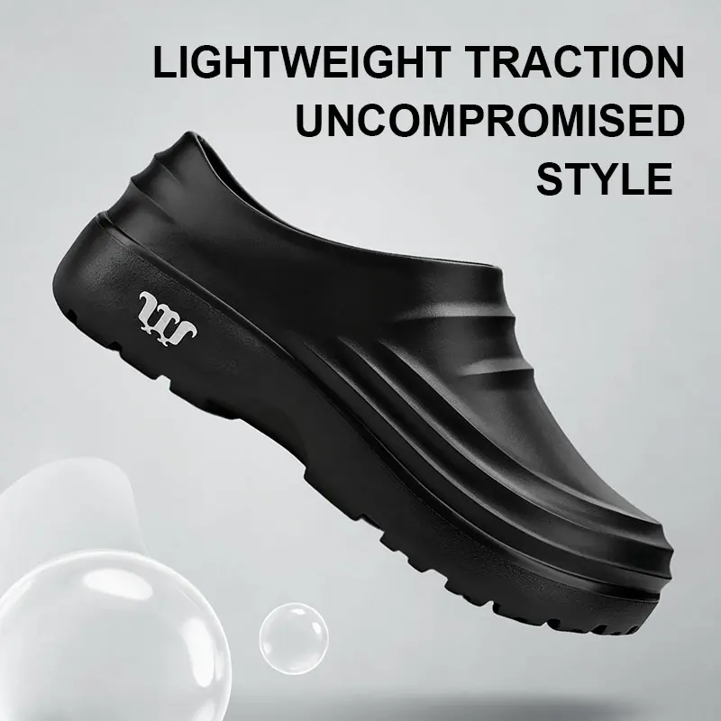 FoamFam unisex wide-toe waterproof clogs, comfortable and breathable, suitable for restaurants, kitchens, hospitals, laboratories, and nursing homes.