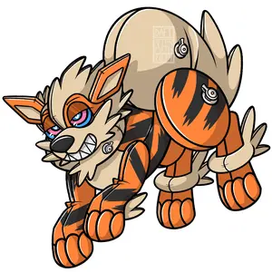 Pool Toy Arcanine Regular or Shiny Vinyl Sticker
