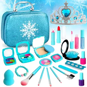 Children's Makeup Set, Washable and Beautiful Cosmetics Set for Girls, Perfect Birthday or Halloween Gift for Girls Ages 3 and Up.