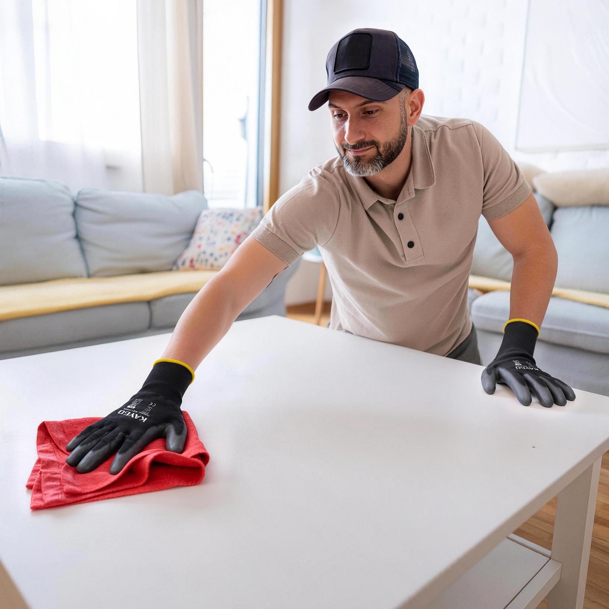 KAYGO Breathable PU Coated Gloves for Gardeners, HVAC installer,DIY Users, Warehouse Workers and Mechanics, Perfect for Yard Cleanup, Material Handling, Home Projects, Garage Work and Everyday Grip Tasks KAYGO Breathable PU Coated Gloves for Gardeners, HVAC installer,DIY Users, Warehouse Workers and Mechanics, Perfect for Yard Cleanup, Material Handling, Home Projects, Garage Work and Everyday Grip Tasks