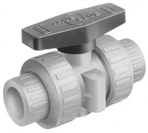 Plast-O-Matic Valves 1/2" FNPT x FNPT Full Port Polypropylene True Union Inline 2-Way Flow Ball Valve, Tee Handle, 175 WOG MBV050VT-PP